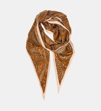 FOULARD imprimé cachemire ALAYA - La Petite Etoile - Camel