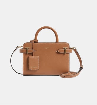 Mini sac à main Emilie en cuir grainé - Le Tanneur - Marron clair