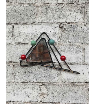 Miroir triangulaire Igor N°1100- Produit chiné - Debongout - Noir