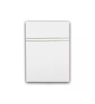 Drap plat satin de coton - Garnier Thiebaut - Blanc et rose