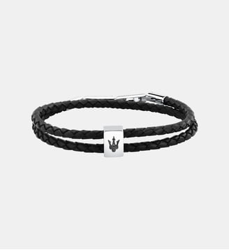 Bracelet LEATHER - Maserati - Black stainless steel