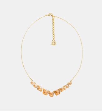 Collier fin 9 pierres la diamantine rose abricot - Les Néréides - Rose
