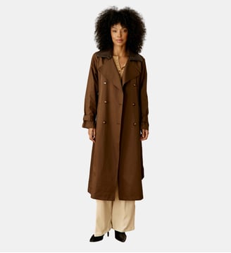 Trench col revers uni FARAGI - La Petite Etoile - Marron