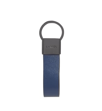Porte-clés dragonne en cuir signature - Lancel - Bleu