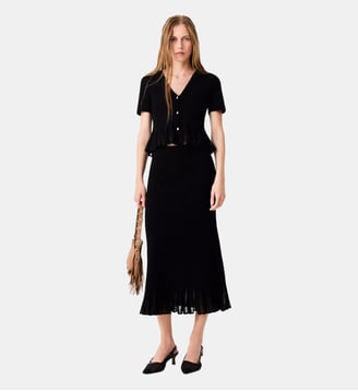 Cardigan peplum - Maje - Noir