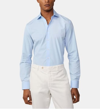 Chemise Formelle Coupe Ajustée En Popeline - Hackett London - Bleu