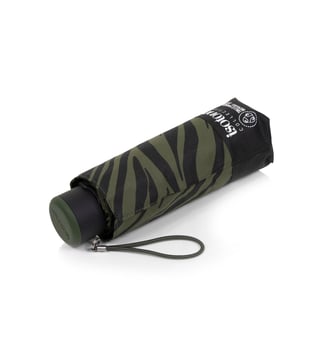 Parapluie compact 16,5cm, solide, déperlant, à ouverture manuelle - Isotoner - Zèbre kaki