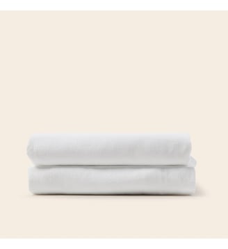 Drap Plat  Satin de coton lavé uni à nouettes Madura