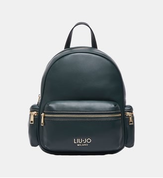 Sac à dos avec logo - Liu Jo - Vert foncé
