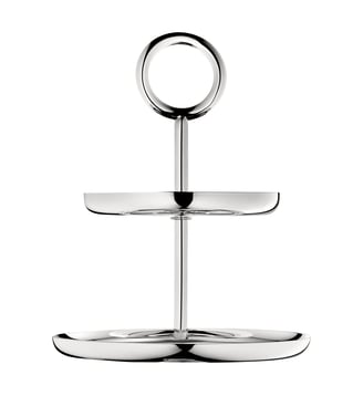 Porte-mignardises 2 compartiments en métal argenté - VERTIGO - Christofle - Argent