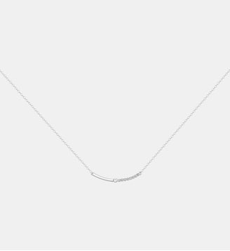 Collier chaîne Indécise en Argent avec diamant blanc - La Garçonne Diamant - Argent