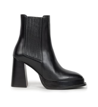 Bottines à Talons Deva Cuir d Agneau - Bobbies - Noir