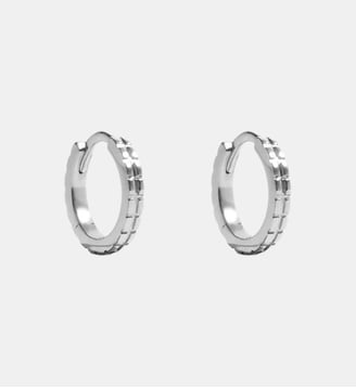 Boucles Anagramme damier - JEM - Blanc