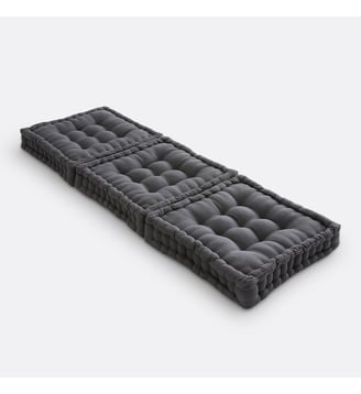 Matelas de sol modulable coton recyclé - La Redoute Interieurs - Gris foncé