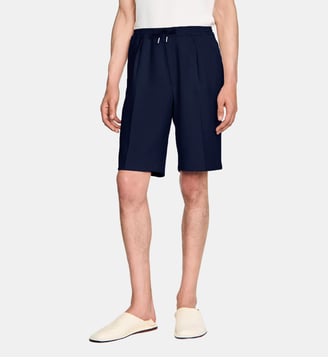 Short droit en jersey - Sandro - Marine