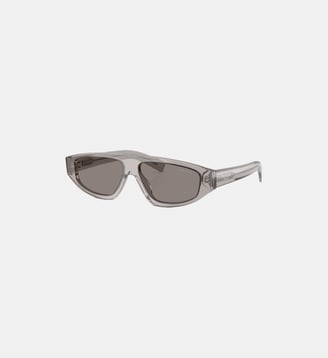 Lunettes de soleil Irrégulier PR C02S - Prada - Gris transparent