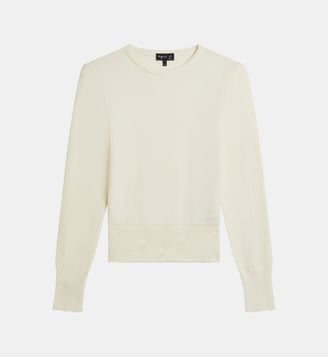 pull Polisson en jersey de coton gris anthracite - Agnès b. - Blanc lys