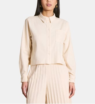 Chemise ample plissé au dos - La Fée Maraboutée - Écru
