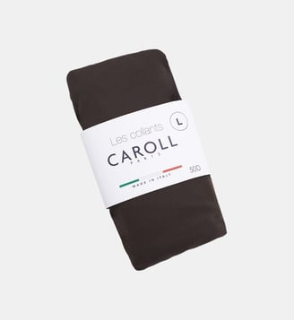Collant james b - Motif uni - Caroll - Marron foncé