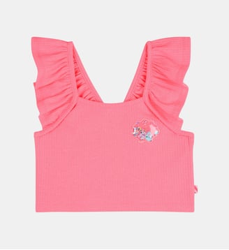 Débardeur à bretelles volantées - Billieblush - Rose fluo