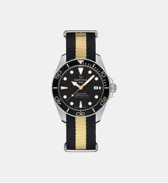 Montre automatique Ds action Noir C0484071805101 - Certina - Argenté