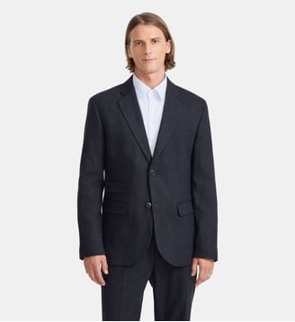 veste en tweed - Agnès b. - Bleu waterman
