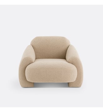 Fauteuil bouclette épaisse - La Redoute Interieurs - Écru