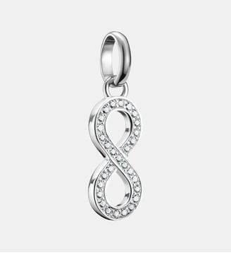 Pendentif Charm symbole infini avec pierres blanches Connect Thomas Sabo