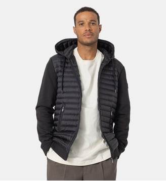 Veste bi-matière à capuche Gummy 2.0 - Jott - Noir