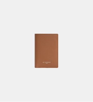 Petit porte cartes Lucien en cuir grainé - Le Tanneur - Beige foncé