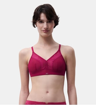 Soutien-gorge sans armature maintien en dentelle - Chantelle - Fraise des bois