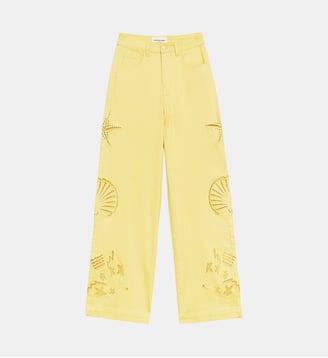 Jean imprimé broderie ATLANTYS - La Petite Etoile - Jaune