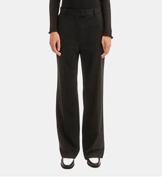 Pantalon droit de tailleur à plumetis - MELIE - Pablo - Noir