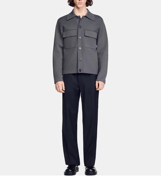 Blouson en maille milano - Sandro - Dark grey