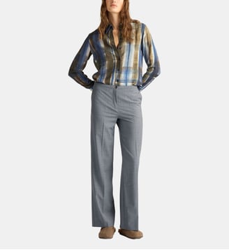 Pantalon james en laine froide bi-stretch - Momonì - Gris