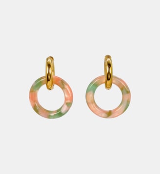 Boucles d’oreilles Beatrice - Les Cléias - Vert et rose