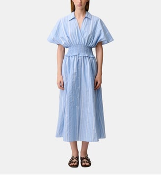 Robe rayée cache-cœur - Claudie Pierlot - Bicolore