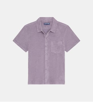 Chemise bowling en éponge uni - Vilebrequin - Ouragan