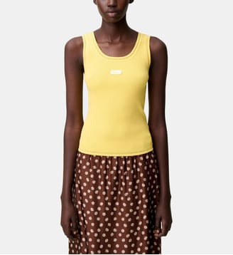 Top maille col rond - Claudie Pierlot - Jaune soleil