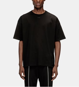 T-shirt en coton décontractée avec broderie Oval D - Diesel - Noir
