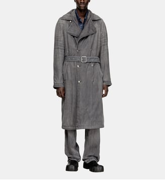 Manteau en denim à motifs - Diesel - Gris