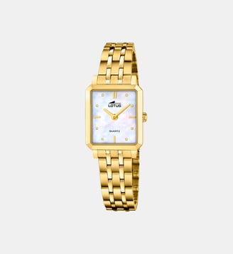 Montre Together Nacre blanche 19009/1 - Lotus - Doré
