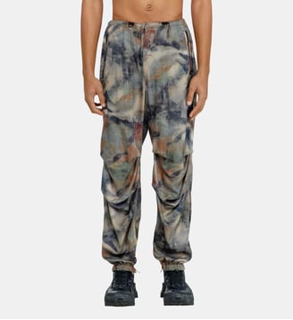 Pantalon cargo en tissu imprimé - Diesel - Kaki