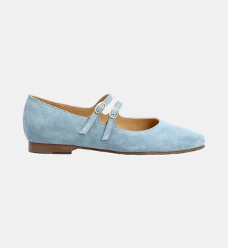 Babies bac - cuir velours - Charles Kammer - Bleu clair