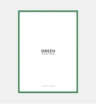 Cadre en bois vert en acrylique - Poster & Frame - Vert