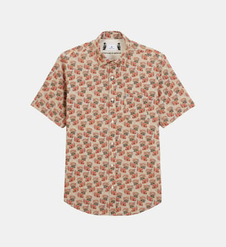 Chemises manches courtes beige avec imprimés - Serge Blanco - Beige