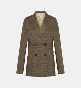 Veste guyana en laine prince de galles - Momonì - Multicolore