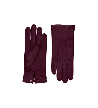 Gants Aude Femme Cuir Agneau Doublés Alpaga - Agnelle - Grenat