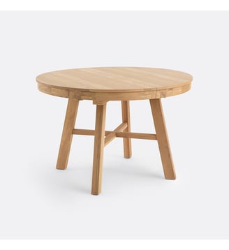 Table à manger, extensible, ronde, 4 à 8 couverts - La Redoute Interieurs - Chêne