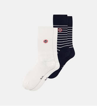 Lot de 2 chaussettes mi-hautes en coton Le Slip Francais